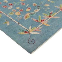 Blue Traditional Art Deco Rug - 9' X 12'1" 9 Blue Traditional Art Deco Rug - 9' X 12'1" -Home Comprehensive Shop 3044117 3