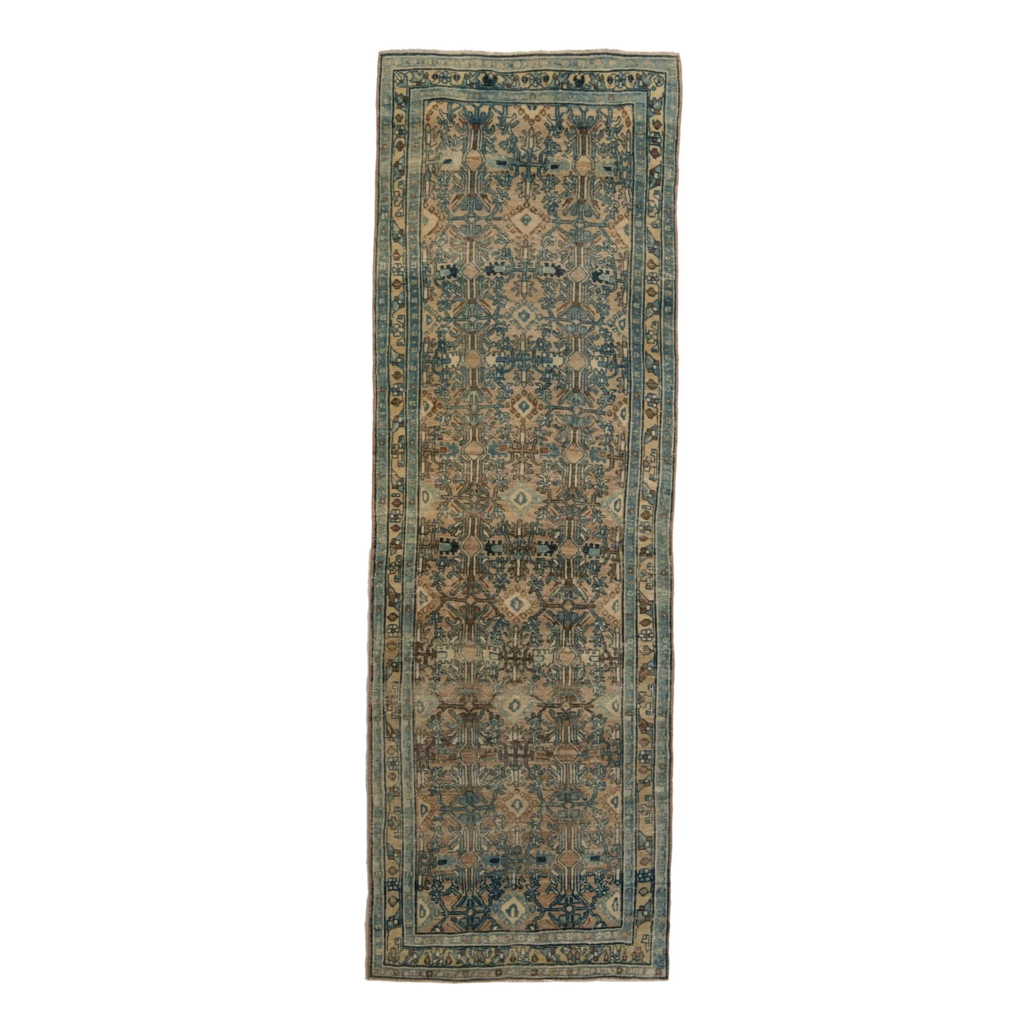 Blue Bidjav Vintage Rug - 3'9" X 12' 3 Blue Bidjav Vintage Rug - 3'9" X 12'