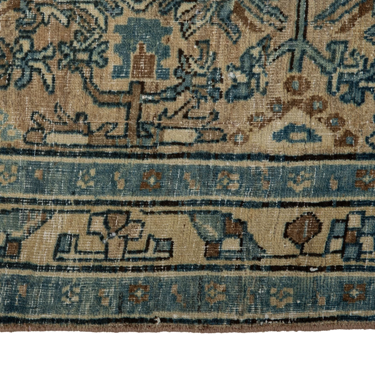 Blue Bidjav Vintage Rug - 3'9" X 12' 7 Blue Bidjav Vintage Rug - 3'9" X 12' - Image 5
