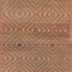 Orange Antique Traditional Turkmen Rug -8' X 12'5" -Home Comprehensive Shop 3045894 2