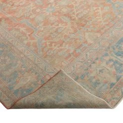 Orange And Blue Antique Traditional Sultanabad Rug -8'7" X 12'9" 10 Orange And Blue Antique Traditional Sultanabad Rug -8'7" X 12'9" -Home Comprehensive Shop 3045896 4