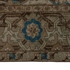 Brown And Blue Antique Traditional Tabriz Rug -9' X 11'5" 11 Brown And Blue Antique Traditional Tabriz Rug -9' X 11'5" -Home Comprehensive Shop 3045897 5
