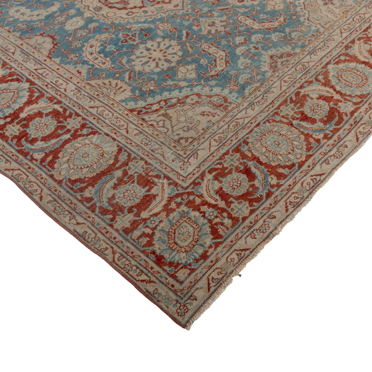 Blue And Red Antique Traditional Sultanabad Rug - 10' X 12'5" 5 Blue And Red Antique Traditional Sultanabad Rug - 10' X 12'5" - Image 3