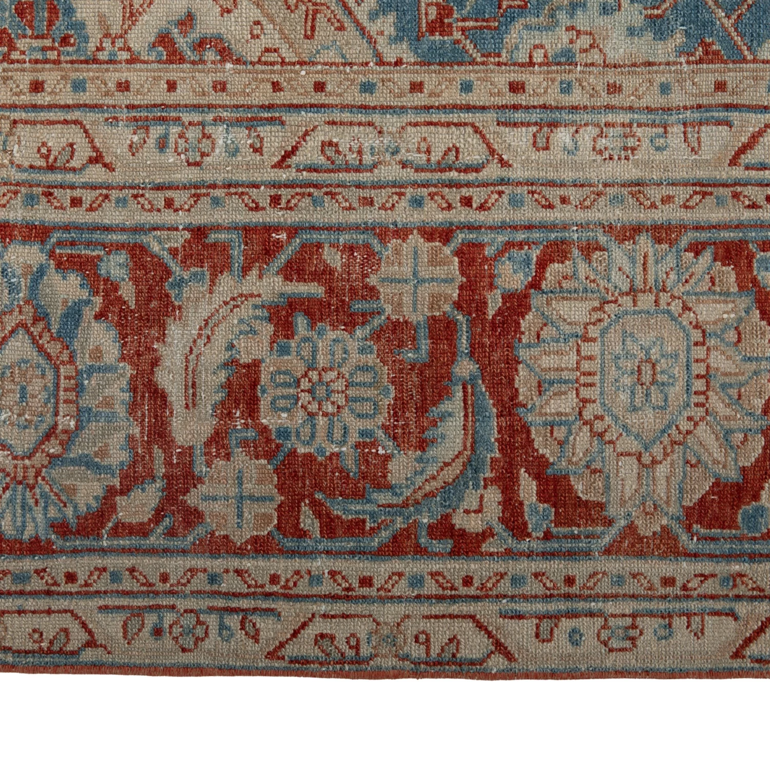 Blue And Red Antique Traditional Sultanabad Rug - 10' X 12'5" 7 Blue And Red Antique Traditional Sultanabad Rug - 10' X 12'5" - Image 5