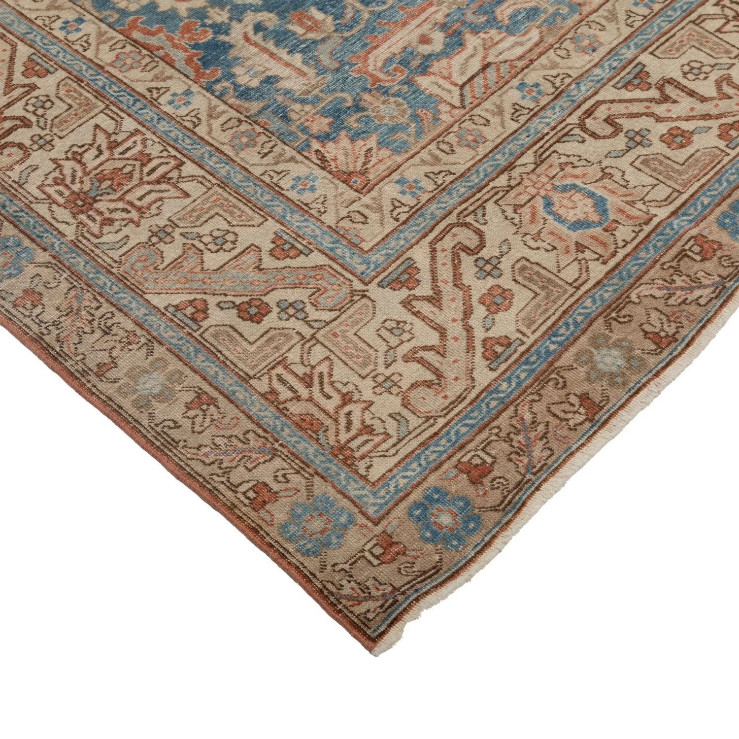 Blue Antique Traditional Tabriz Rug -8'7" X 10'8" 5 Blue Antique Traditional Tabriz Rug -8'7" X 10'8" - Image 3