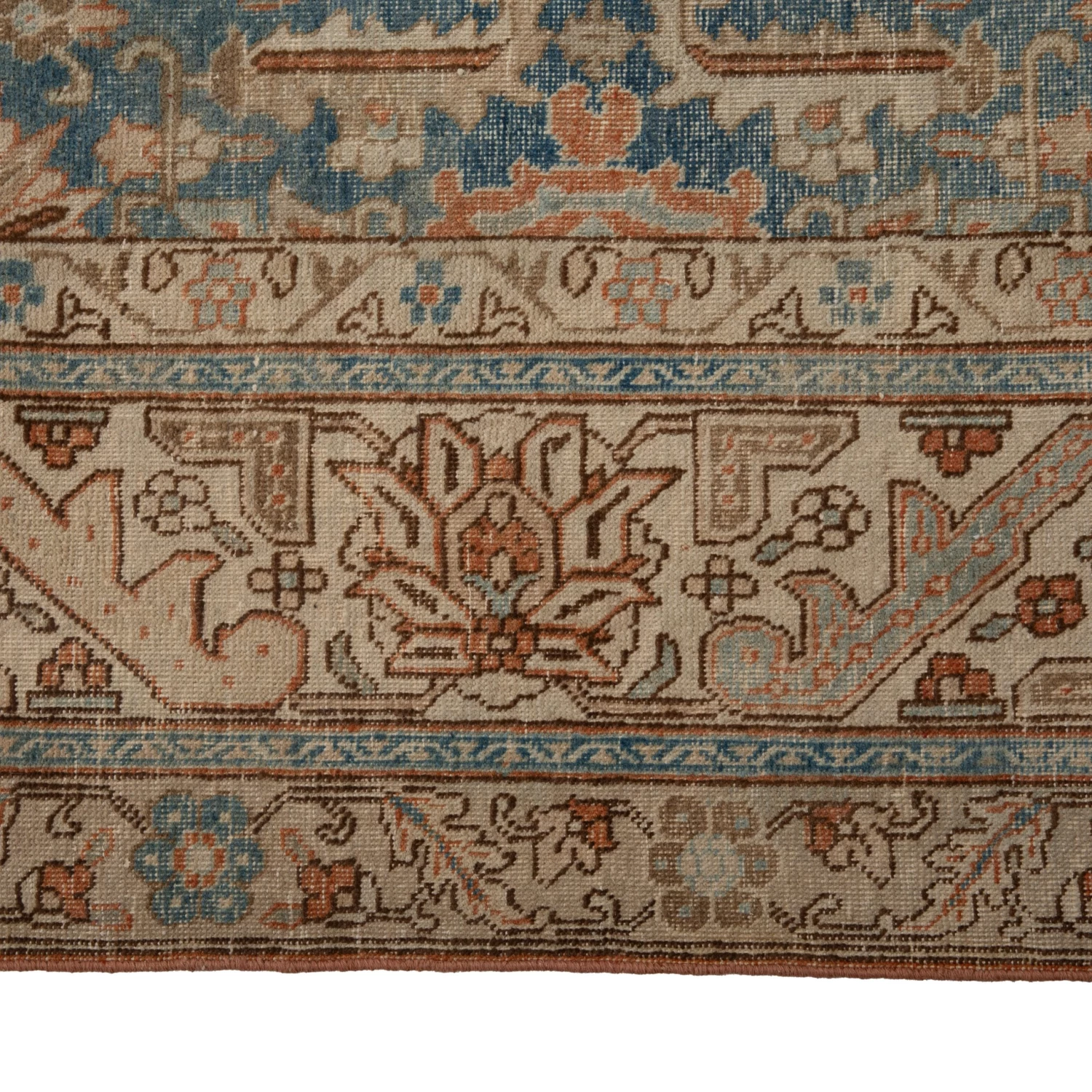 Blue Antique Traditional Tabriz Rug -8'7" X 10'8" 7 Blue Antique Traditional Tabriz Rug -8'7" X 10'8" - Image 5
