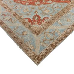 Blue And Orange Antique Traditional Tabriz Rug -8'1"x 11'6" 9 Blue And Orange Antique Traditional Tabriz Rug -8'1"x 11'6" -Home Comprehensive Shop 3045901 3