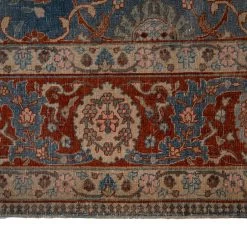 Blue And Red Antique Traditional Tabriz Rug -9' X 12'10" 11 Blue And Red Antique Traditional Tabriz Rug -9' X 12'10" -Home Comprehensive Shop 3045902 5