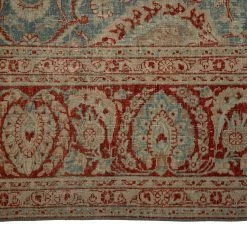 Blue And Red Antique Traditional Tabriz Rug -9'7" X 12' 11 Blue And Red Antique Traditional Tabriz Rug -9'7" X 12' -Home Comprehensive Shop 3045904 5