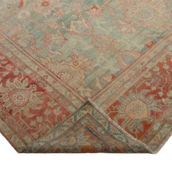 Blue And Orange Antique Traditional Sultanabad Rug - 10'8" X 13'3" -Home Comprehensive Shop 3045906 4