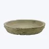 Rustic Terra Cotta Saucer, Moss Grey 2 Rustic Terra Cotta Saucer, Moss Grey -Home Comprehensive Shop 3047078