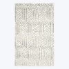 Ivory Moroccon Wool Cotton Blend Rug - 5' X 8' -Home Comprehensive Shop 3047224