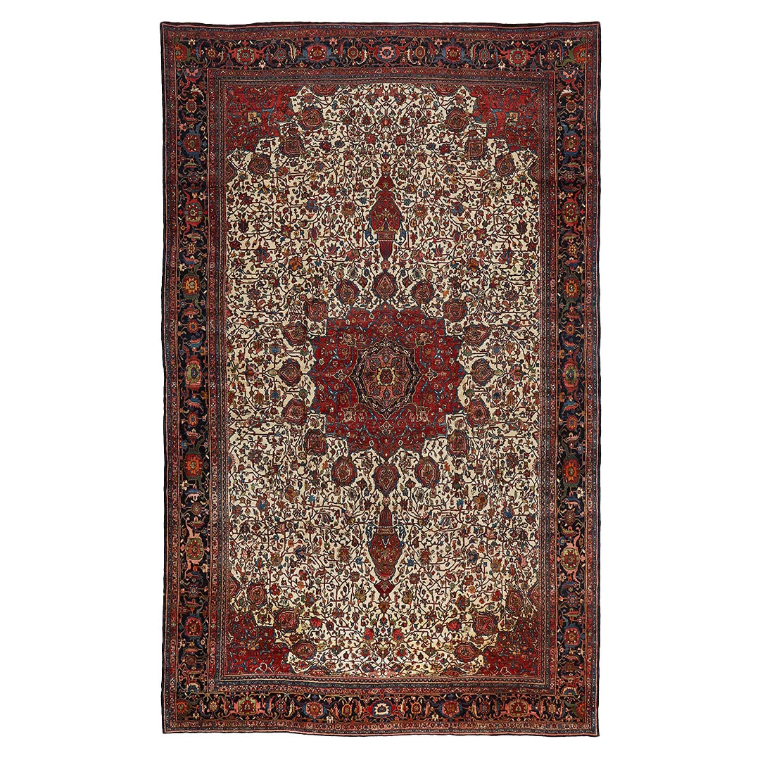 Red Antique Traditional Wool Persian Rug - 10'1" X 18' 3 Red Antique Traditional Wool Persian Rug - 10'1" X 18'
