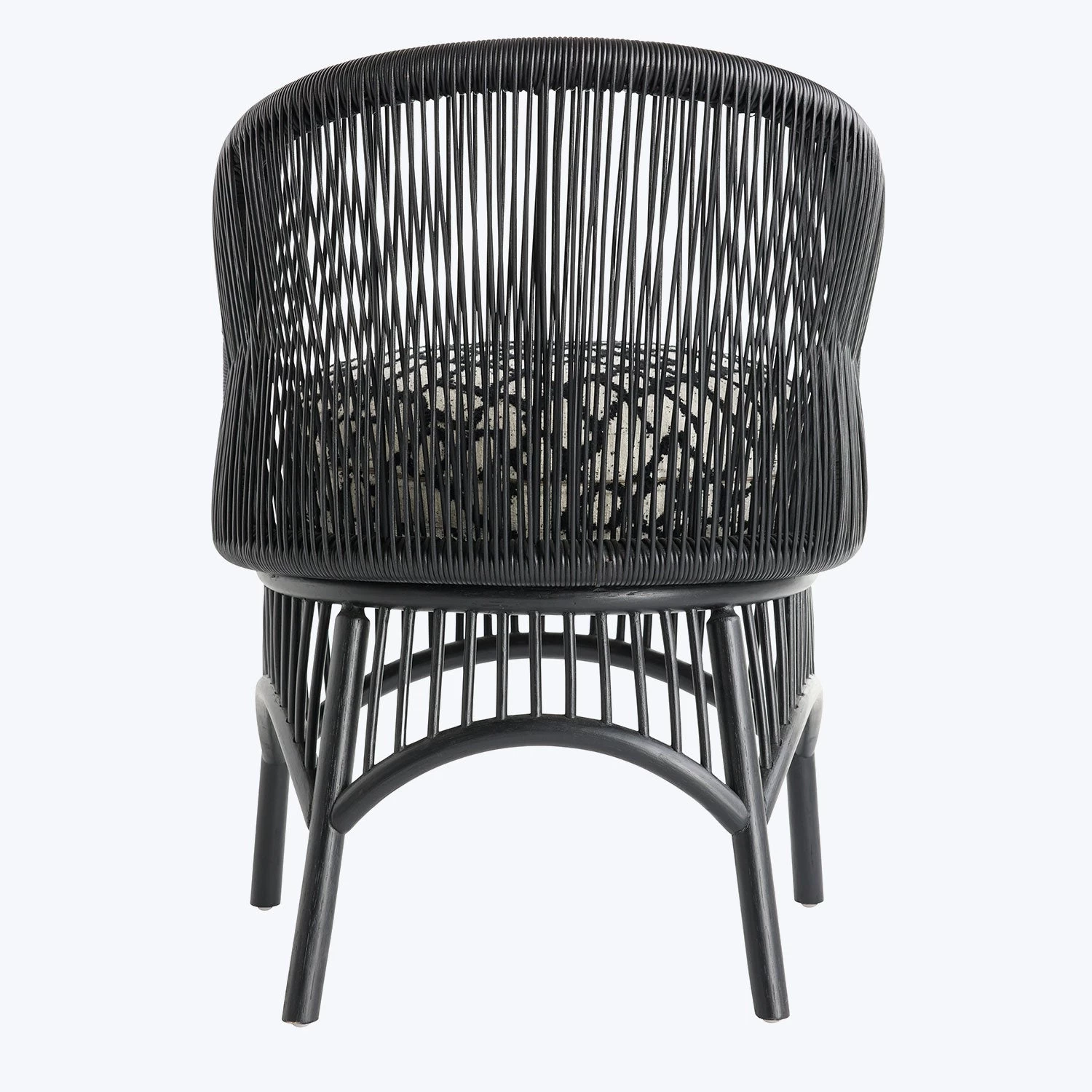 Black Rattan Accent Chair 5 Black Rattan Accent Chair - Image 3