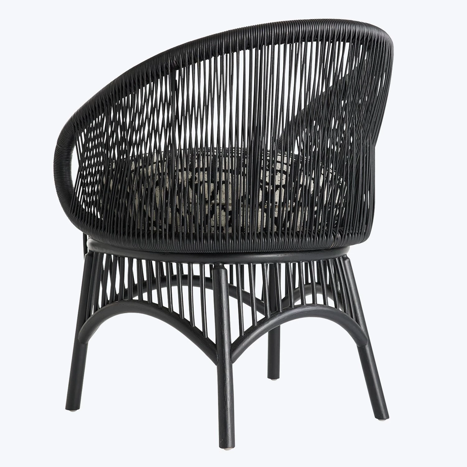 Black Rattan Accent Chair 7 Black Rattan Accent Chair - Image 5