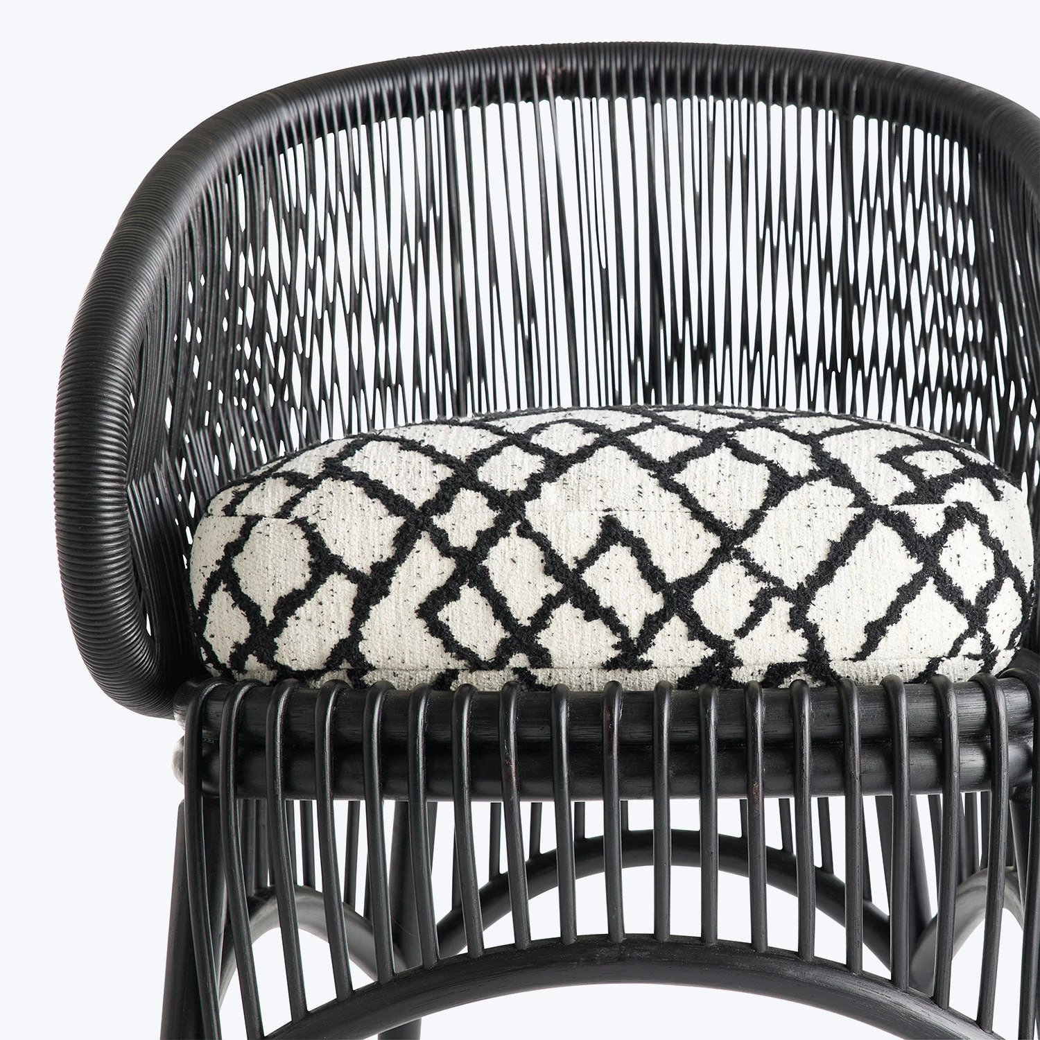 Black Rattan Accent Chair 9 Black Rattan Accent Chair - Image 7