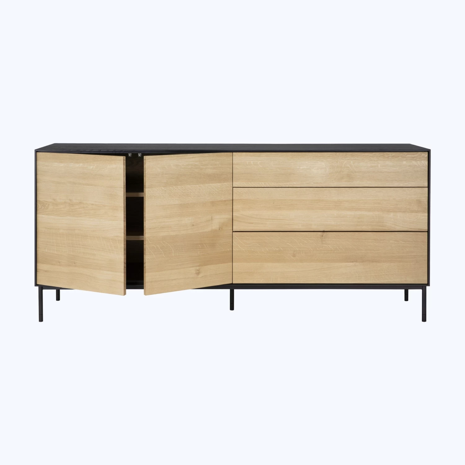 Oak 2-Door Blackbird Sideboard Black 6 Oak 2-Door Blackbird Sideboard Black - Image 4