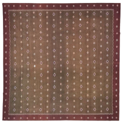 Brown Vintage Wool Rug - 15' X 15'3"