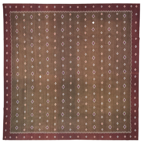 Brown Vintage Wool Rug - 15' X 15'3" 3 Brown Vintage Wool Rug - 15' X 15'3"