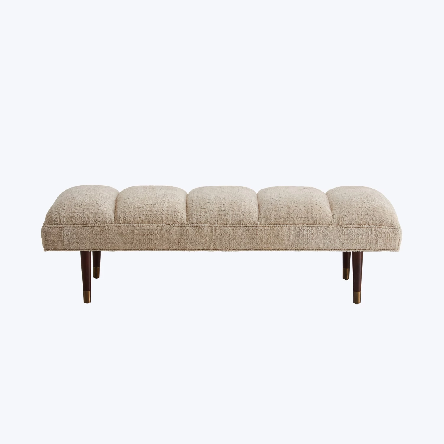 Wide Channeled Bench, Almond 3 Wide Channeled Bench, Almond