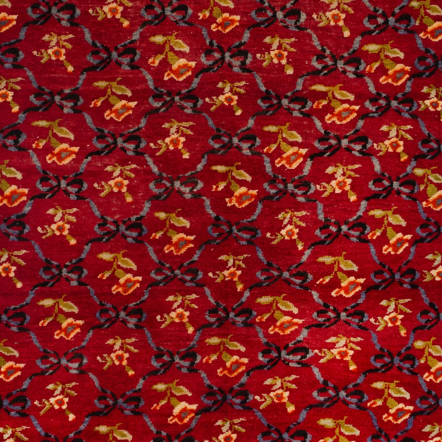 Red Vintage Traditional Anatolian Wool Runner - 4'11" X 11'7" 4 Red Vintage Traditional Anatolian Wool Runner - 4'11" X 11'7" - Image 2