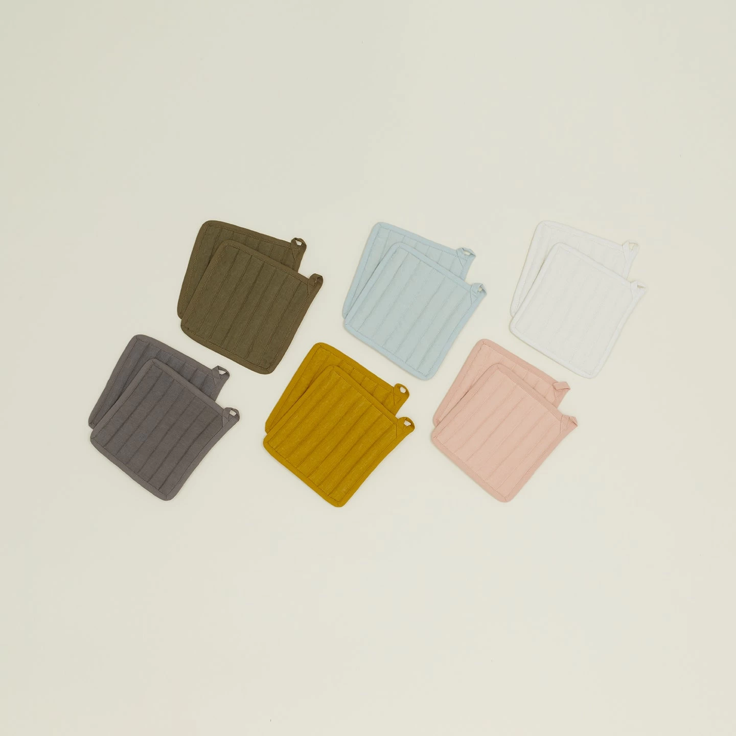 Simple Linen Pot Holders, Set Of 2 3 Simple Linen Pot Holders, Set Of 2