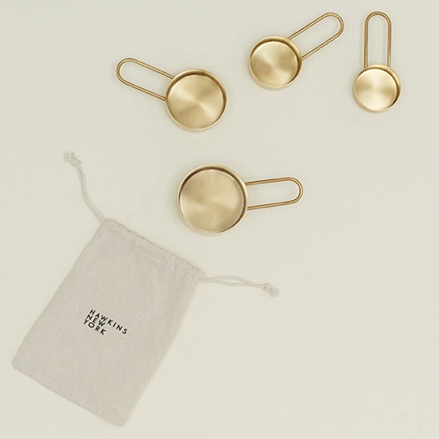 Simple Brass Measuring Cups 3 Simple Brass Measuring Cups