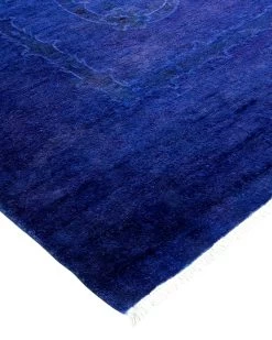 Blue Overdyed Wool Rug - 8'1" X 10'4" -Home Comprehensive Shop M1323 39 a