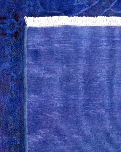Blue Overdyed Wool Rug - 8'1" X 10'4" -Home Comprehensive Shop M1323 39 d