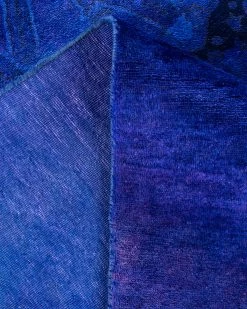 Blue Overdyed Wool Rug - 8'1" X 10'4" -Home Comprehensive Shop M1323 39 e