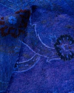 Blue Overdyed Wool Rug - 8'1" X 10'4" -Home Comprehensive Shop M1323 39 f