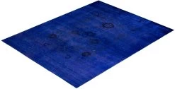 Blue Overdyed Wool Rug - 8'1" X 10'4" -Home Comprehensive Shop M1323 39 g