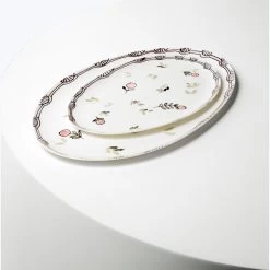 Midnight Flowers Large Oval Serving Plate -Home Comprehensive Shop Marni Serax MidnightFlowers 07A