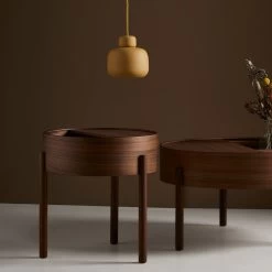Woud Arc Side Table 18 Woud Arc Side Table -Home Comprehensive Shop WOUD SS21 ArcWalnut Stonesmallmustard