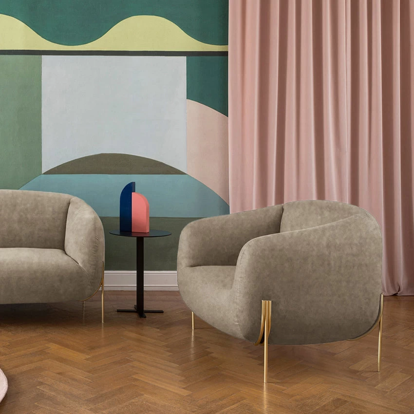 Geo Armchair, Velvet 5 Geo Armchair, Velvet - Image 3